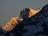 Rolwaling 07 02 Sunrise On Gauri Shankar South Face And South Summit From Trakarding Glacier Below Drolambau Icefall